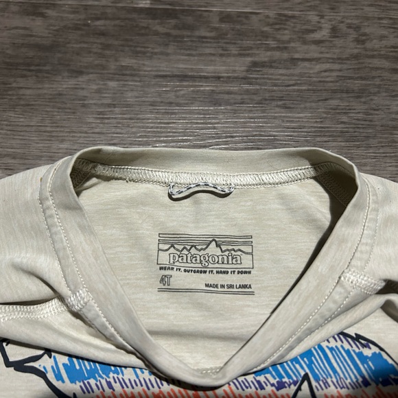 Patagonia Kids' Long Sleeve Bear Graphic Shirt - Cream - Picture 2 of 2